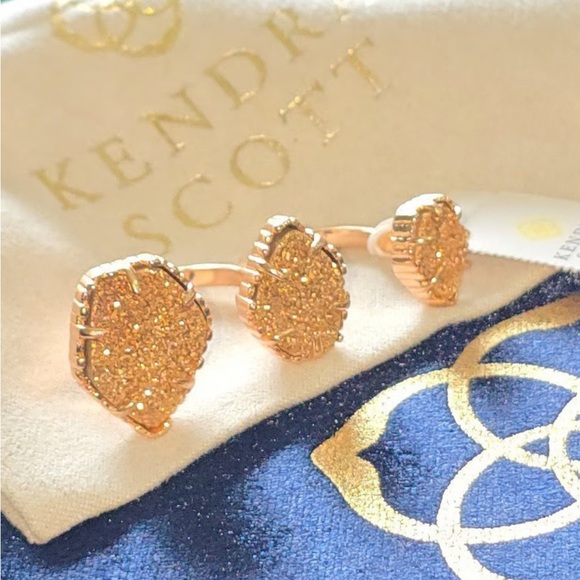 Kendra Scott 14K Rose Gold Plated Druzy Ring - Picture 1 of 5